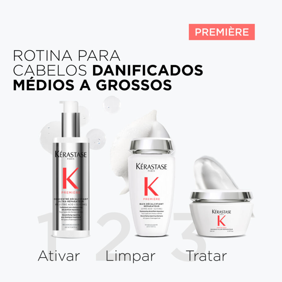 Kit Kérastase Première Shampoo + Condicionador + Tratamento Descalcificante