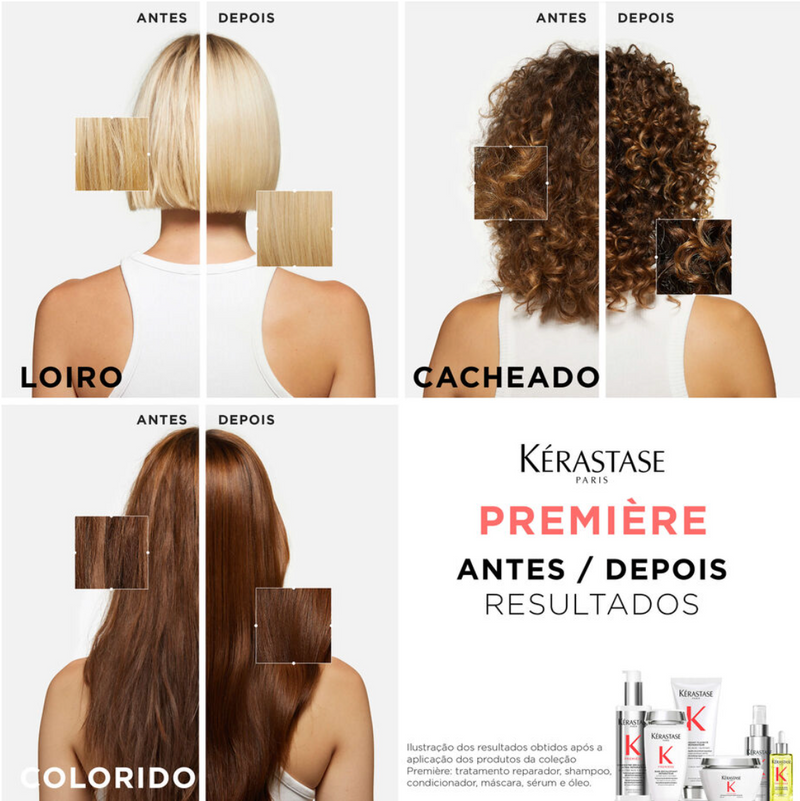 Tratamento Completo para Cabelos Danificados Médios a Grossos Kérastase Première