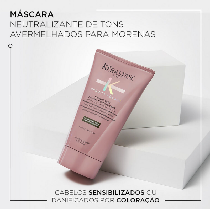 Máscara Kérastase Chroma Absolu Vert Chroma Neutralisant
